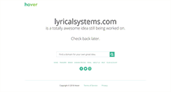 Desktop Screenshot of lyricalsystems.com